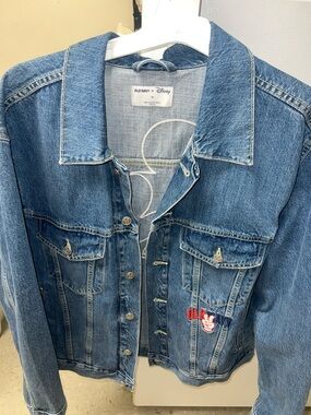Old Navy Light Blue Denim Jacket with White Label
